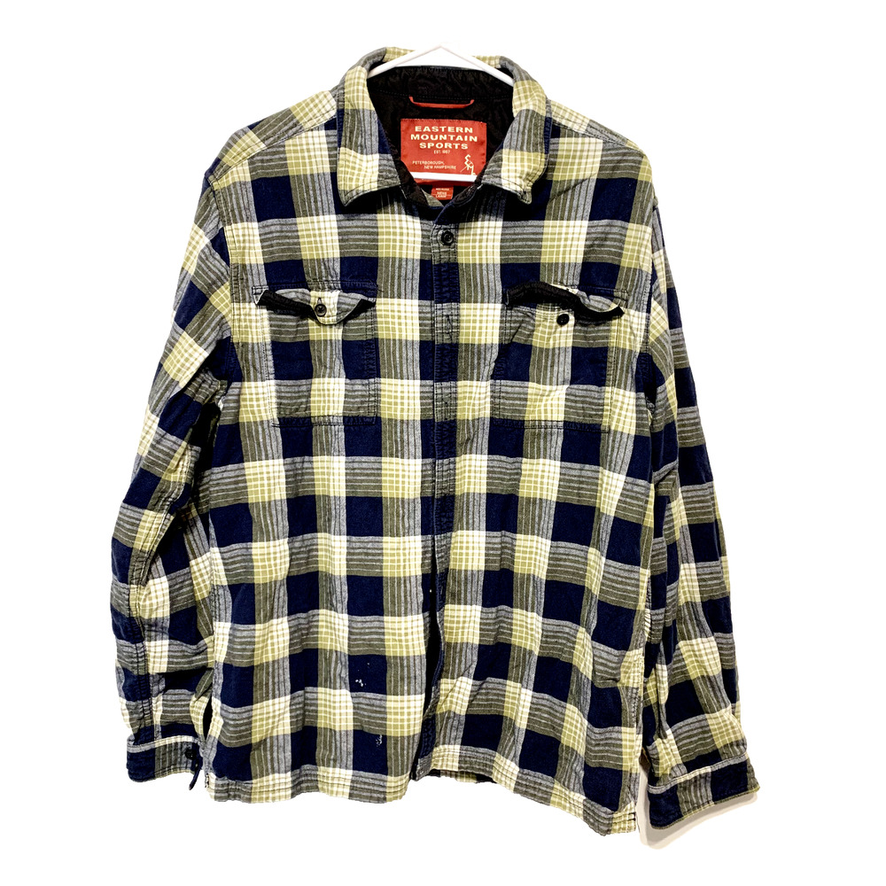 EASTERN MOUNTAIN SPORTS Men’s‎ Size L Long Sleeved Cotton Plaid Button Up Shirt